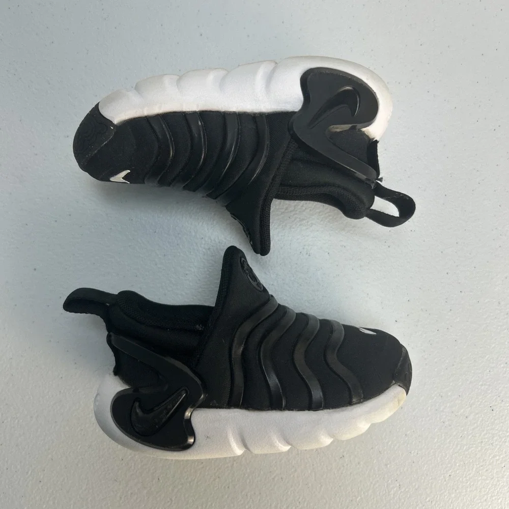 Nike Dynamo Go TD Black White Toddler‎ Slip On Sneakers DH3438-001 Size 5C